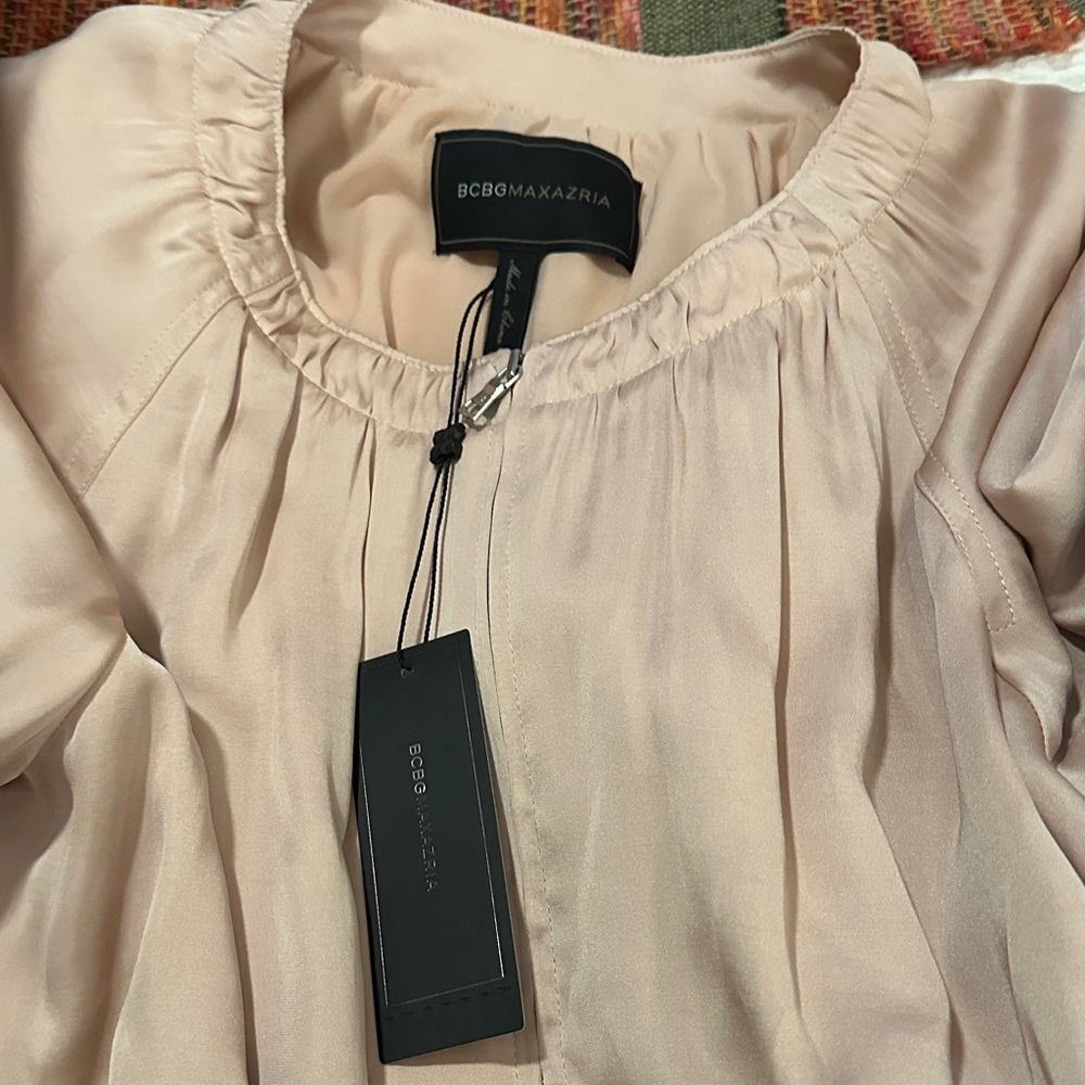BCBGMaxAzria Light Pink Bomber Jacket